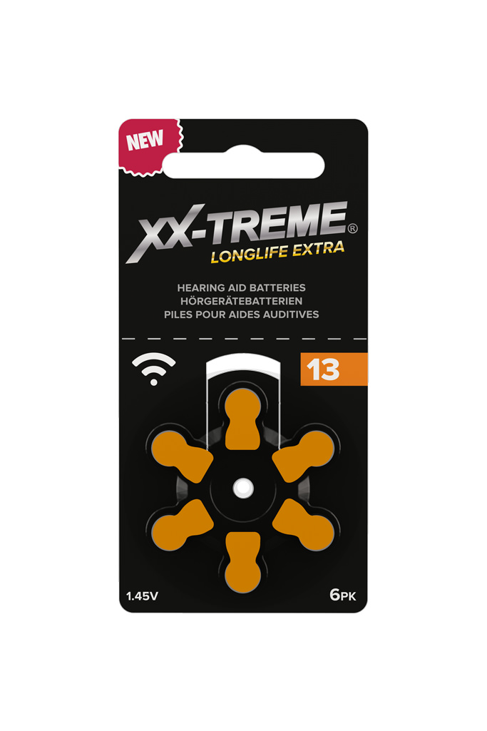 Om indstilling Saml op Gør det tungt 600 x Hearing Aid Batteries XX-TREME Longlife Extra PR48, Size 13, orange -  Swisotech Shop